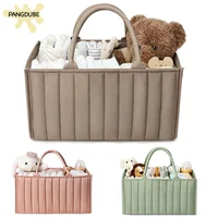 Portable Baby Diaper Organizer Bag Folding High Capacity Diaper Caddies & Stackers Travel-Friendly Baby Essentials Storage Bag
