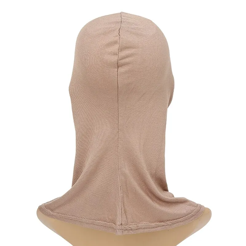 Muslim Full Coverage Undercap Women Cotton Jersey Hijab Elastic Bonnet Plain Underscarf Fashion Inner Headband Turban cotton head wrap
