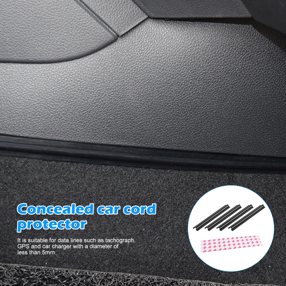 

4pcs Car Interior Cord Organizer line Sleeve Management Wire Protector for Universal Concealed Cable Cover Clip Accessories