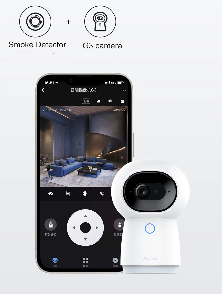 New  Smoke Detector Zigbee Smart Fire Alarm Monitor Sound Alert Home Security AP