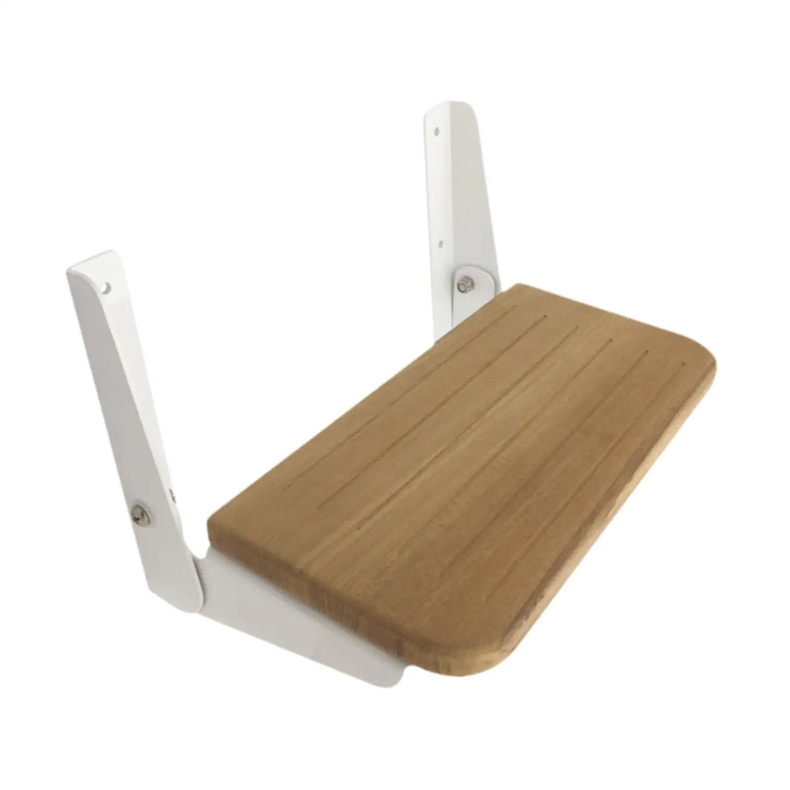 Folding Teak Shower Seat Bench Chair Shower Stool Folding Footrest Pedal