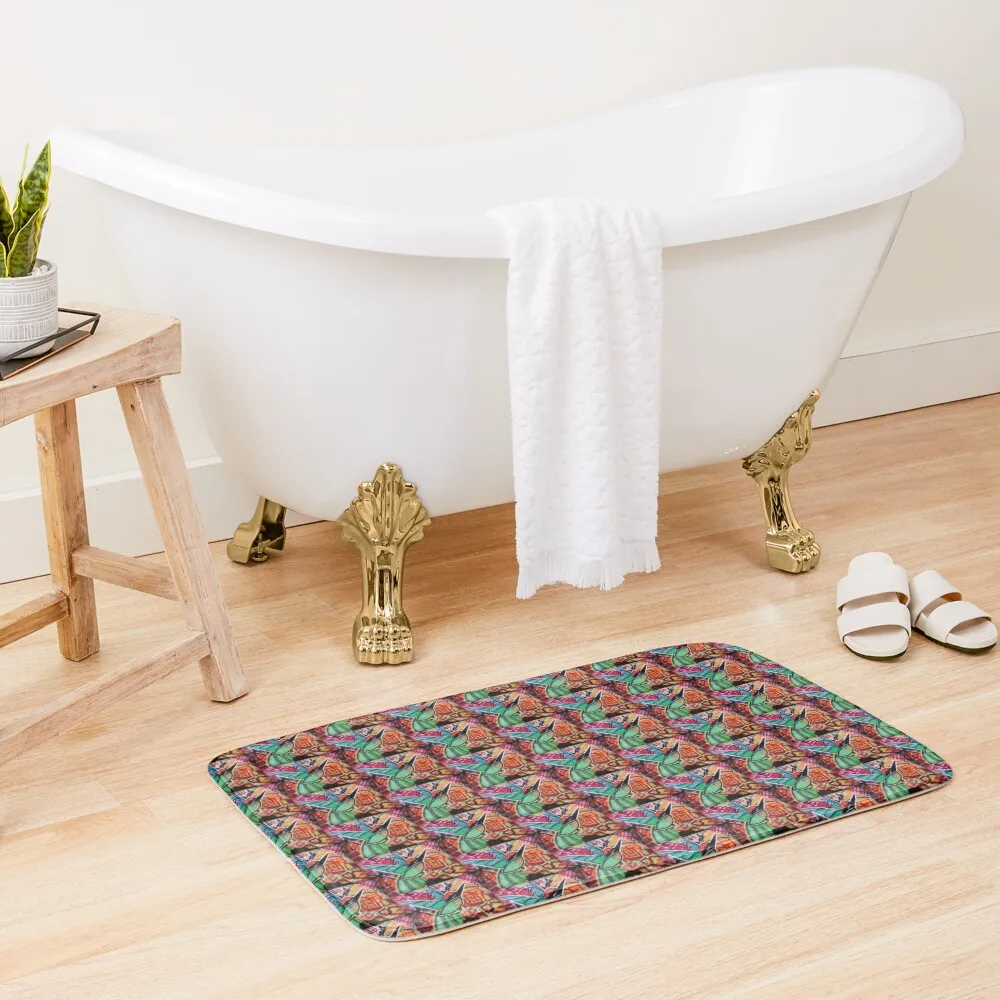 

Hand drawn king fisher Bath Mat Carpet For Bath Anti-Slip Carpet Bathroom Use Non-Slip Bathroom Mat