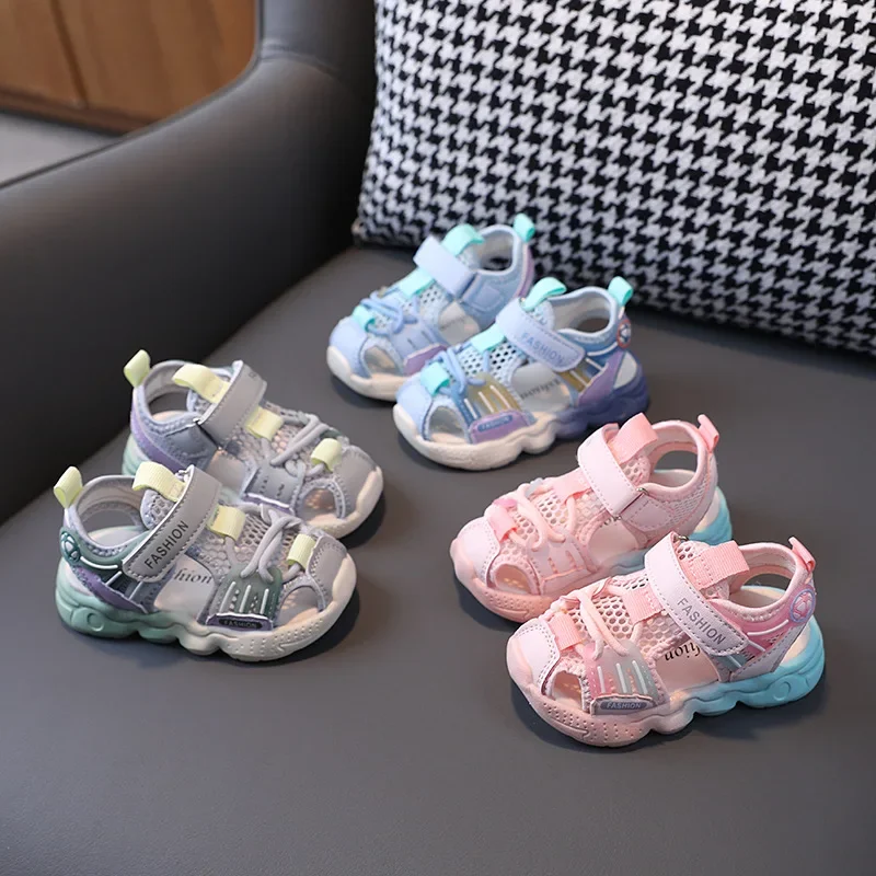 1-6 Years Kids Sneaker New Summer Sport Sandals Baby Boys Breathable Mesh Tenis Shoes Girls Antislip Toddler Shoes Sandal H01226
