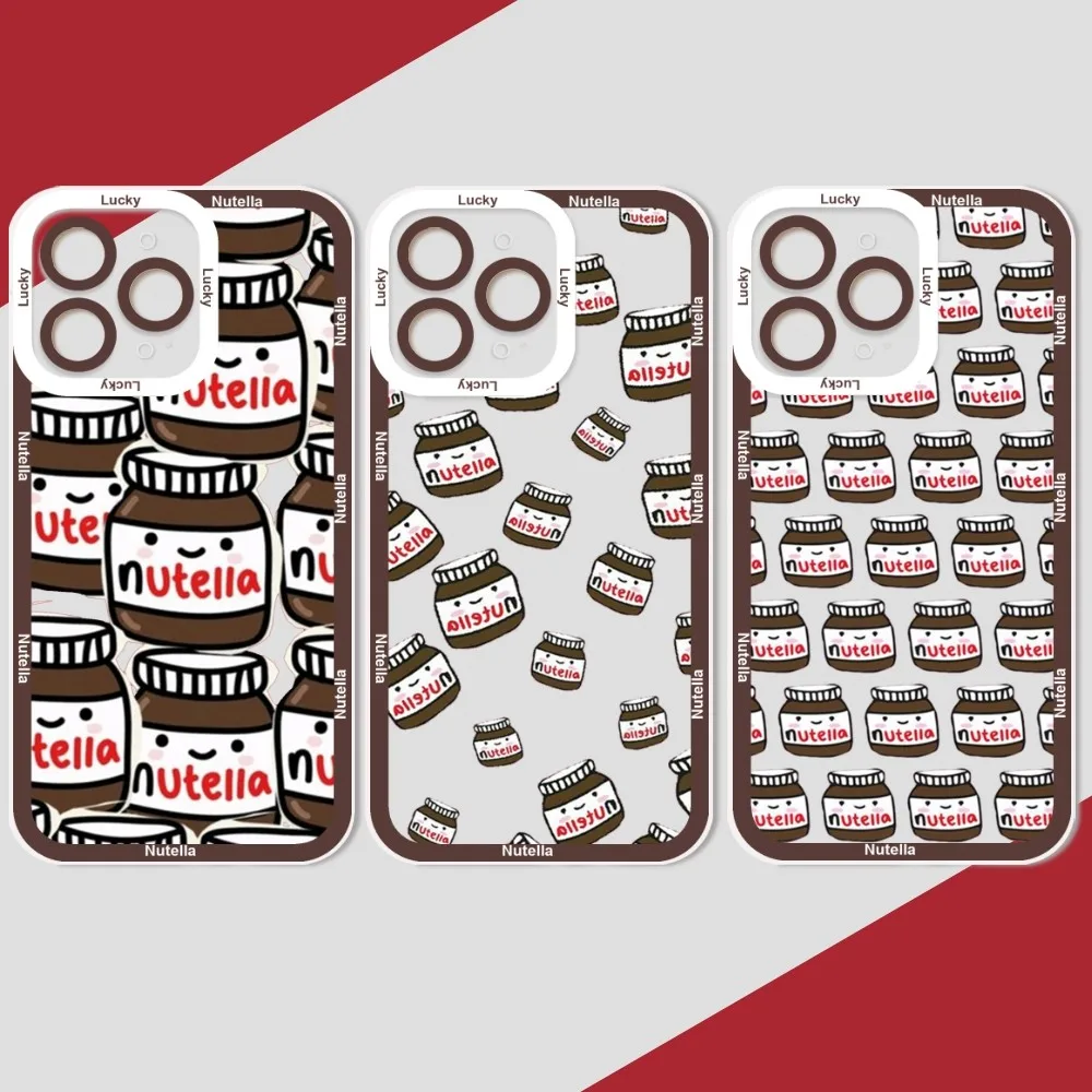 Custodia Per Telefono Kawaii Chocolate Nutella Custodia Per Telefono Per Iphone 11 12 13 Mini Pro Max 14 Pro Max Custodia Shell Funda Cover