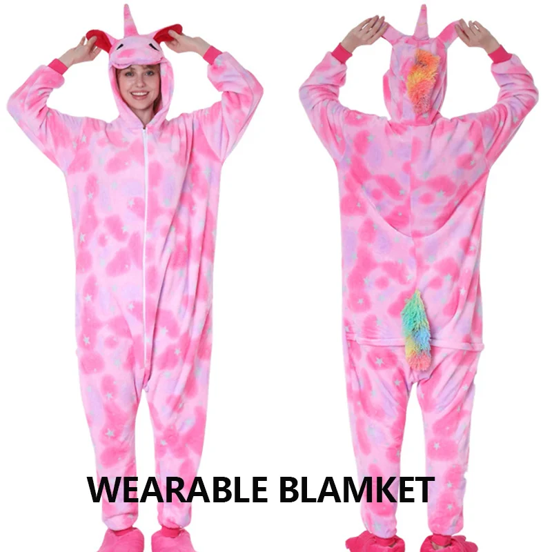 

Pink Cartoon Cozy Body Wearable Blanket Snuggies for Adults Hoodie Blanket Warm Sleep Bag
