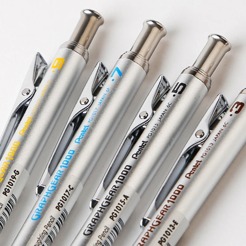 Pentel Drawing Mechanical pencils GraphGear 1000  Low Center of Gravity Telescopic Protective Tube Is Not Easy To Break Lead 5