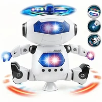 Kids Dancing Robot Toy With Music LED Ligh Electronic Space Walking Rotating Robot Fun Toy For Toddlers Boys Girls Birthday Gift 1