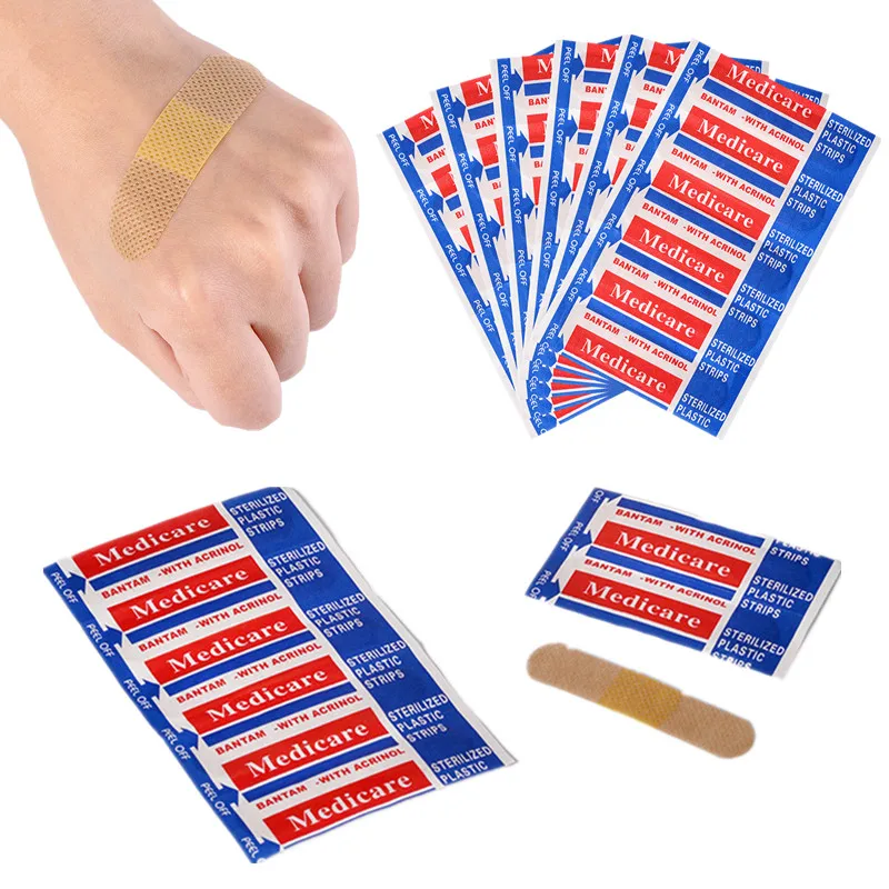 100-300pcs Waterproof Wound Dressing Patches Tape Self-Adhesive Plaster Bandage Non-woven Fabrics Band Aid for Kids