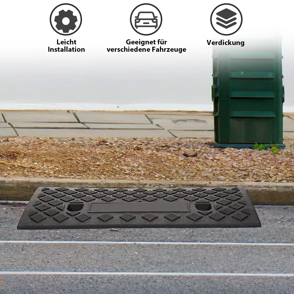 2pcs Portable Ramps with Non-Slip Surface Car Sidewalk Ramp Non-Slip Threshold Ramp for Driveway Porch for Cars Motorcycle: 3 - 5 Days Free Delivery Only UKs