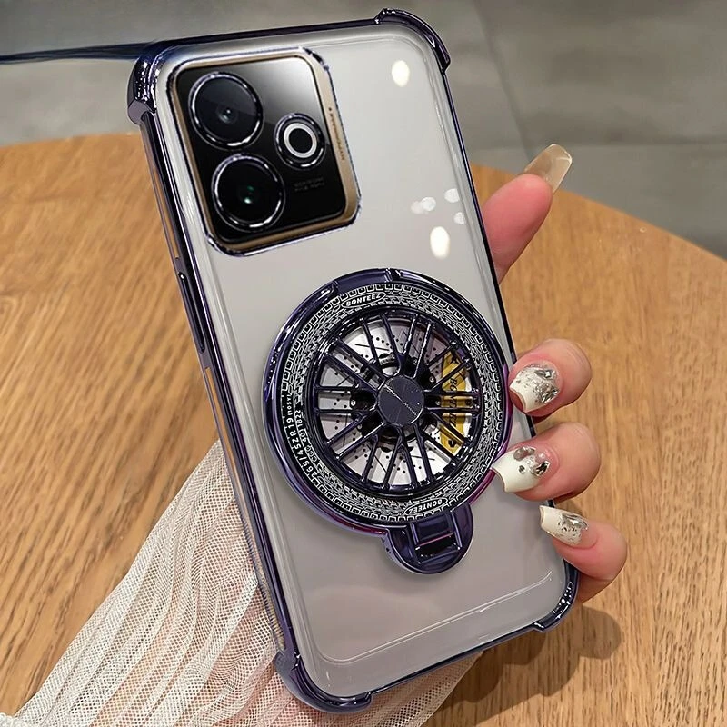 Ultra-Thin Four-Corner Anti-Drop Case with Spinning Top Bracket
