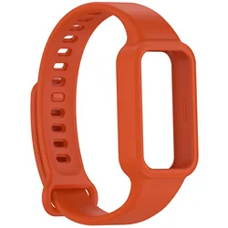 Silicone Smart Watch Strap - Premium Accessory Bracelet and Protective Cover for Band 9 active (Orange)