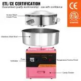 SucceBuy Electric Cotton Candy Machine Commercial Floss Maker Stainless Steel Bowl Sugar Scoop and Drawer for Birthday Party 4
