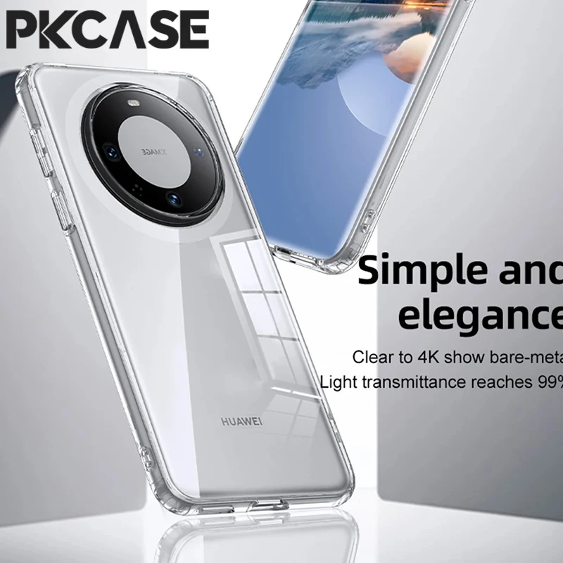 PKCASE Ice Crystal Clear Armor Case - Matte Black Transparent Cover