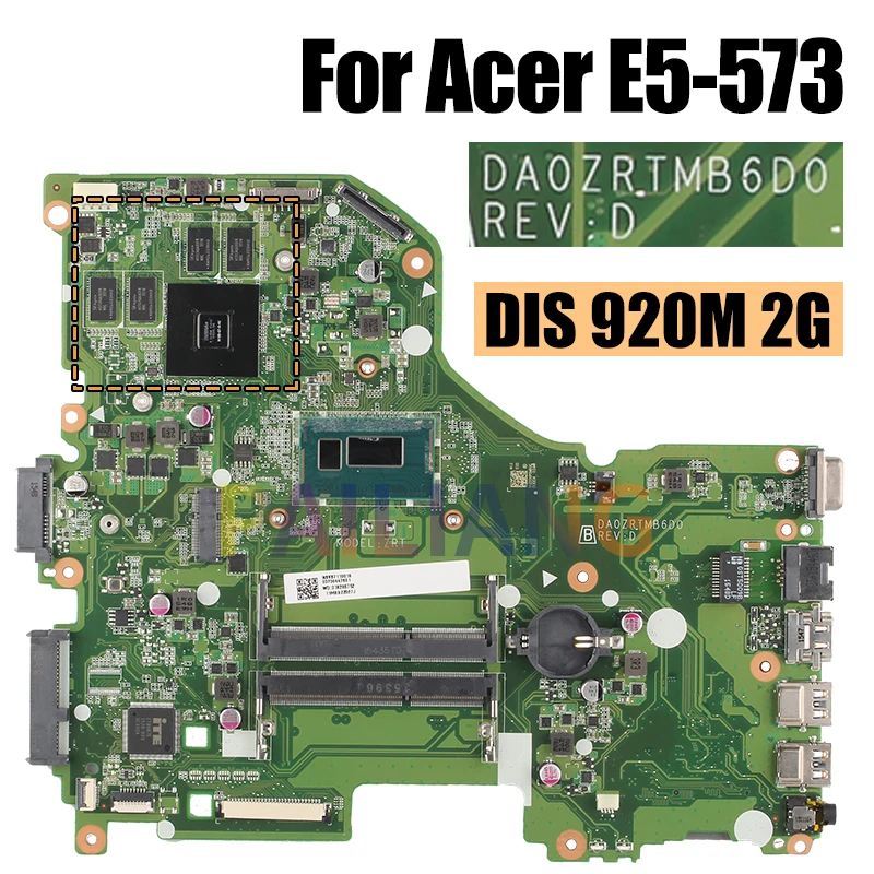 Placa-mãe do Portátil para Acer E5573 Da0zrtmb6d0 Nbmyh1100 2957u 3825u i3 i5 5ª Gpu 920m Ddr4 Completamente Testado - Imagem 6