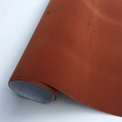 Luxurious Velvet Suede Vinyl Wrap with Self - Adhesive Backing - 135X50 CM (Brown)