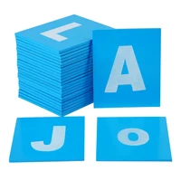 Baby Toy Wooden Montessori Lower and Capital Case Sandpaper Letters Blue Color Wood Double Print for Early Childhood Preschool 1