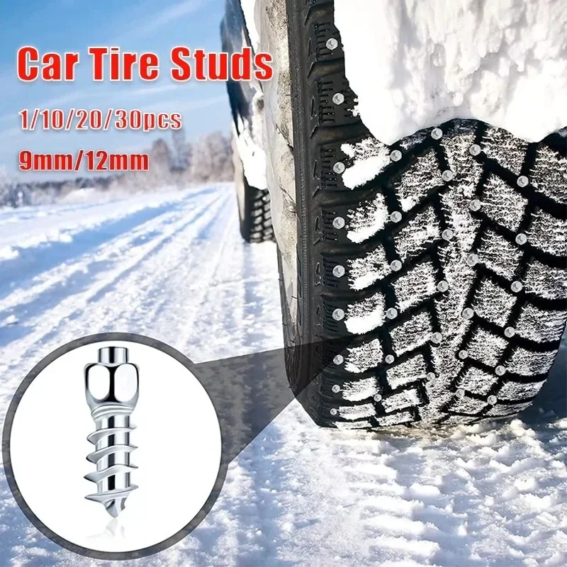 10/20/30pcs Car Tire Studs Anti-Slip Screws Nails Auto Motorcycle Bike Truck Off-road Tyre Anti-ice Spikes Snow Sole Tire Cleats