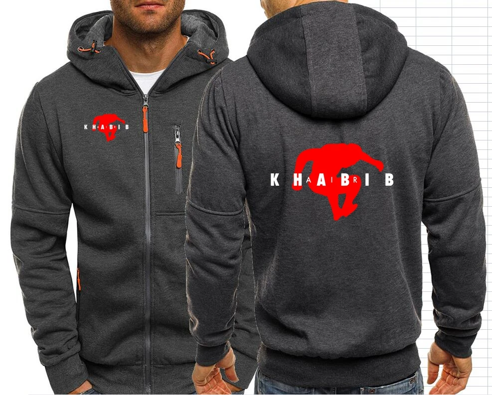 KHABIB NURMAGOMEDOV 229 BOXING Men's Jackets Hooded MMA Coats Zipper Sweatshirts Male Ufcs Jacket Clothing Outerwear