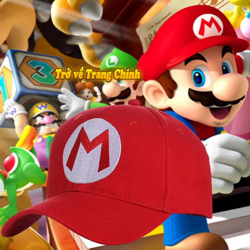 Casquette de Baseball Super Mario avec Logo Brodé, Visière, Dessin Animé  Mario Brothers, Jeu Rick, Chapeau Cosplay, Cadeaux d'Anniversaire