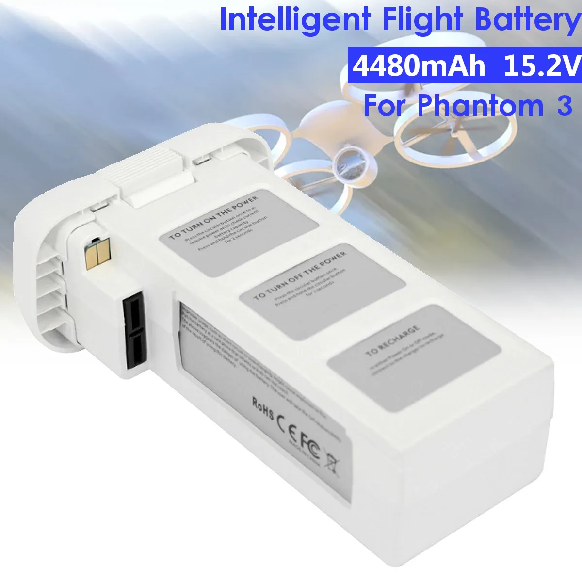 Интеллектуальный аккумулятор Phantom 3 емкостью 4480 мАч для профессионального