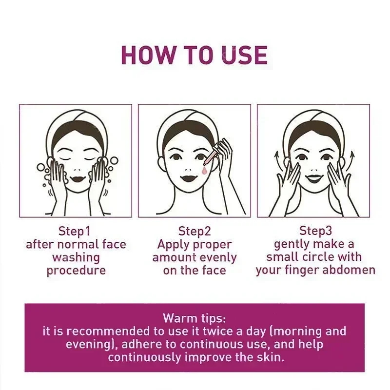 Effective Anti-Wrinkle Facial Serum Anti-Aging fine lines and wrinkles Improves skin firmness Brightens dull skin Fights sagging 4