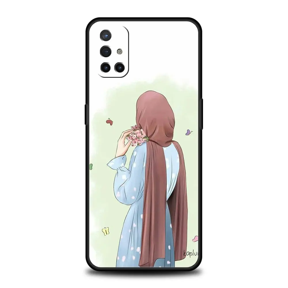 Elegant Muslim Arabic Girl Soft Phone Case - Stylish Protective Cover