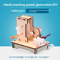 Hand-cranked Generator DIY Physics STEM Experiment Kit - Handmade Educational Toy, Random Color (Hand crank generator)