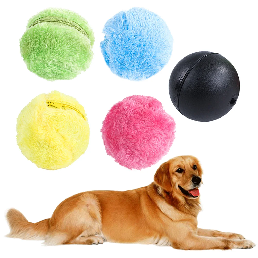 

Pet Dogs Cat Chew Toys Automatic Interactive Pet Electric Magic Roller Toy Ball For Dogs игрушки для собак Electric Pet Plush Ba