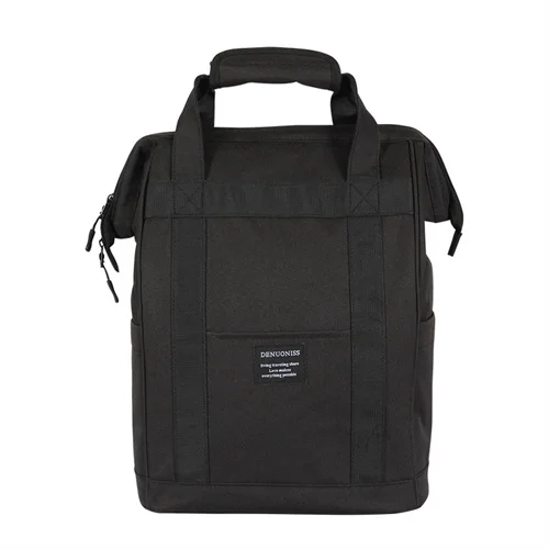 Zaino da esterno portatile di grande capacità, borsa termica per picnic, tessuto oxford nero, a prova di perdite, borsa per ghiaccio per birra fredda_voghion.com