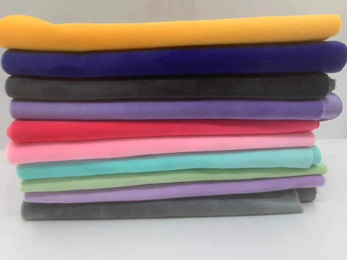 New 45 Colors Mochi Minky  1mm Pile Super Stretch 5% Spandex Mochi Soft Short Plush Fabric For Toys  Fursuit Paw Mochi Fabric