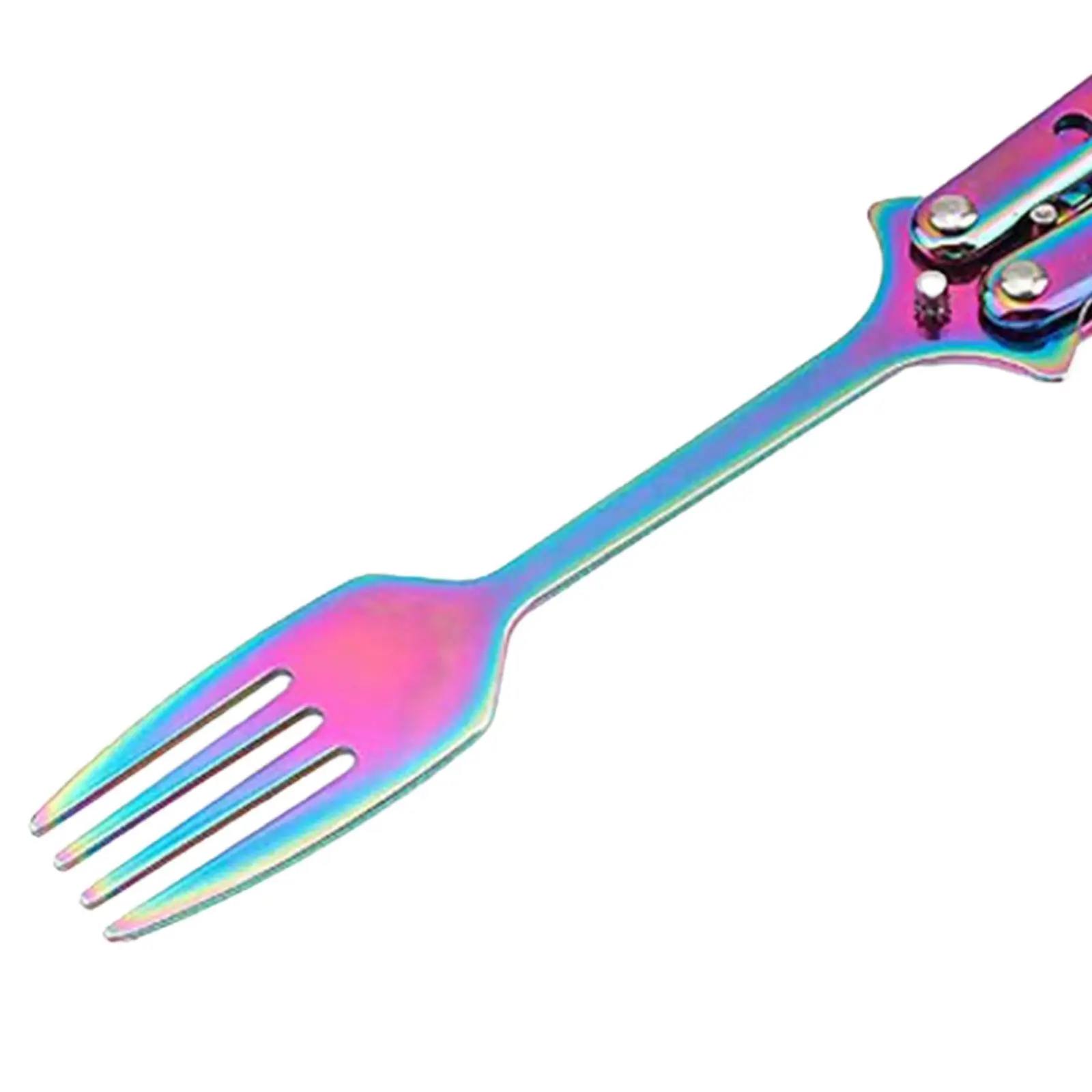 Butterfly Fork Stainless Steel Portable Foldable Utensil Butterfly Training Fork For Hunting Picnic Office Backpacking Kitchen