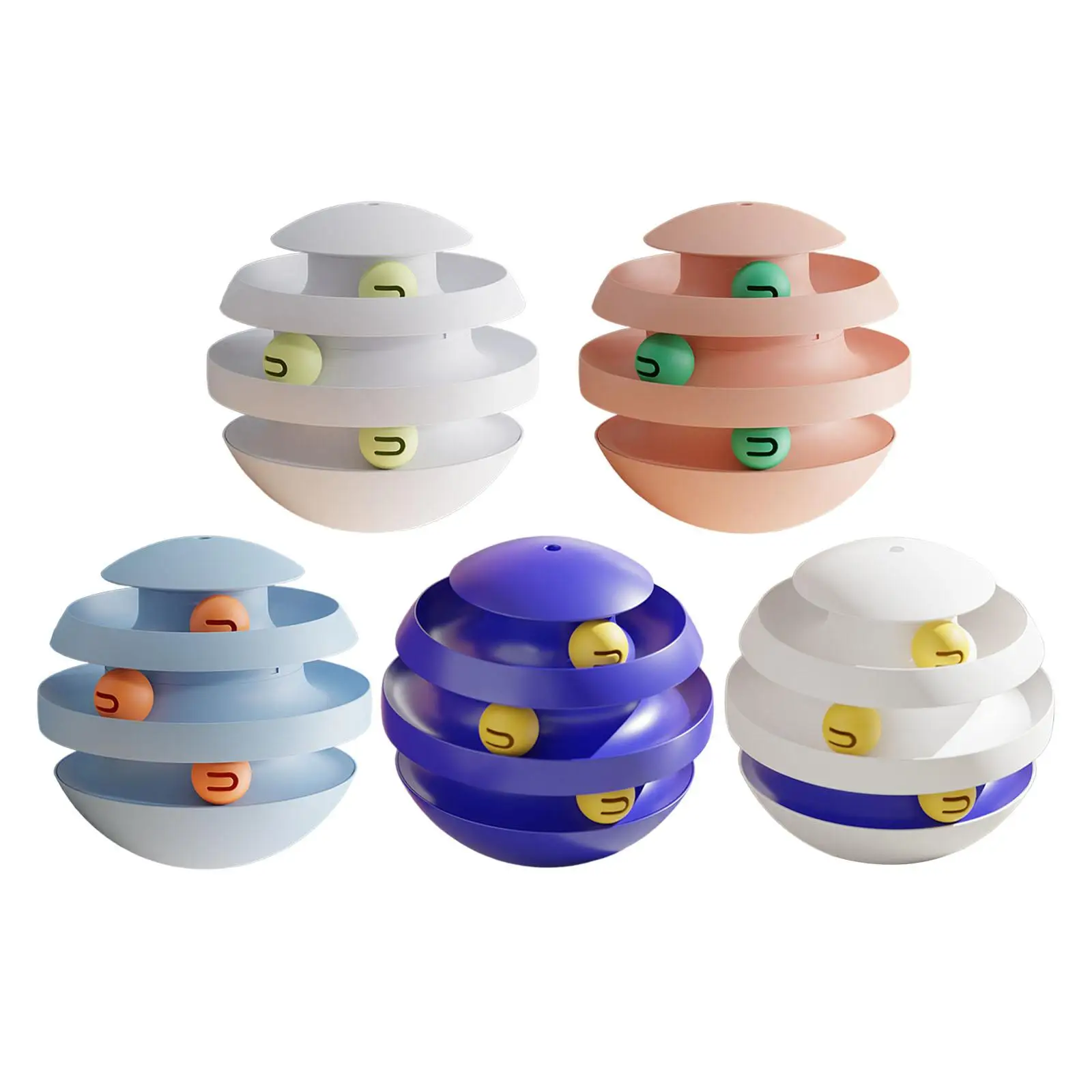 

Игрушка для кошек, круглая дорожка, веселая игрушка-головоломка для домашних кошек, 3-слойная игрушка для кошек с шариками, тройная игрушка, вращающийся круг, мячи для кошек