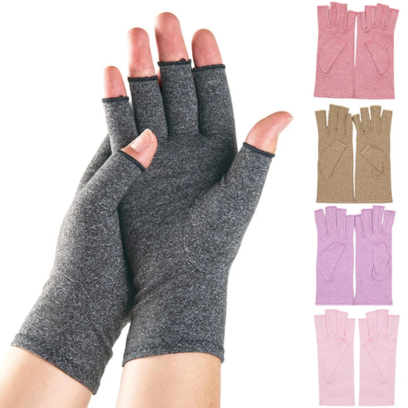 

Half Knuckle Rehabilitation Pressure Gloves Breathable Sports Fitness Anti-slip Cycling Gloves Orthotics Health Relieve Pain