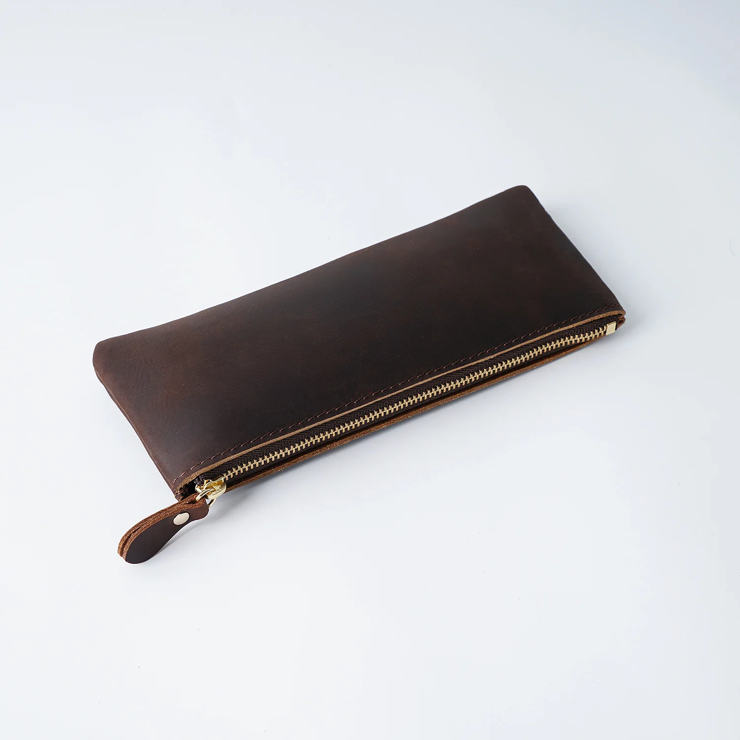 خمر جلد طبيعي انغلق مقلمة جلد البقر منظم قرطاسية ح...