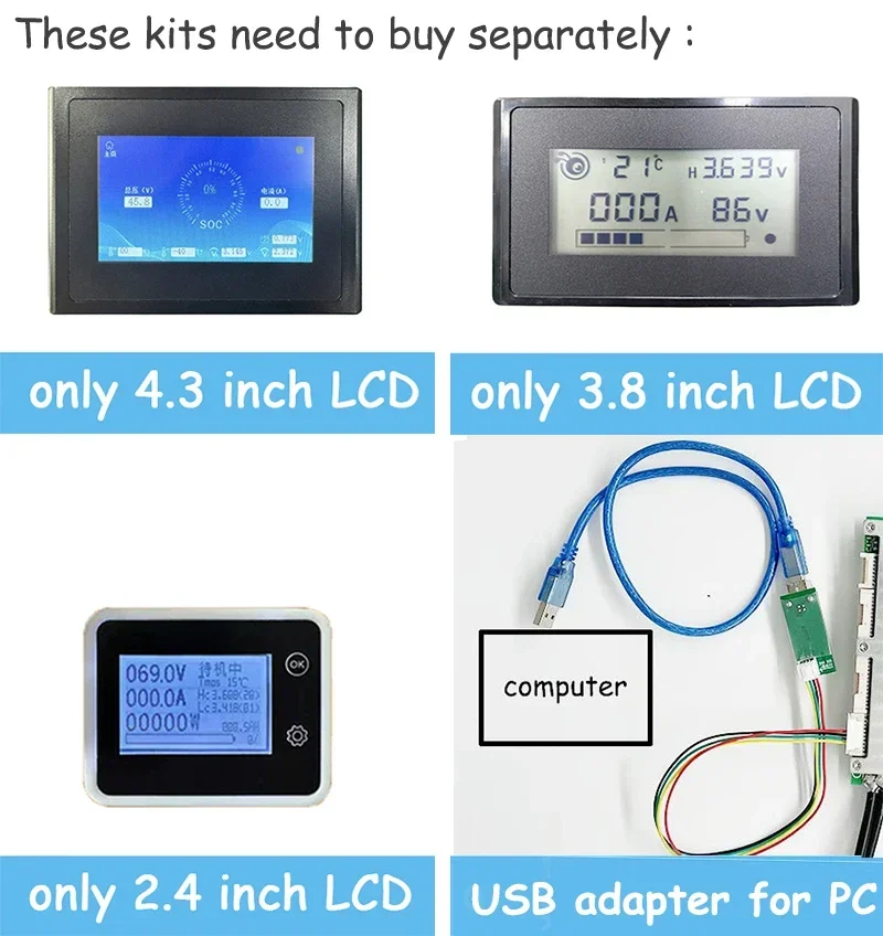 스마트 앤트 BMS 리튬 배터리 보호 보드, 블루투스 리튬 이온 Lipo lifepo4 LTO, 10S  24S, 500A, 450A, 300A, 200A, 80A, 60V, 72V, 20S