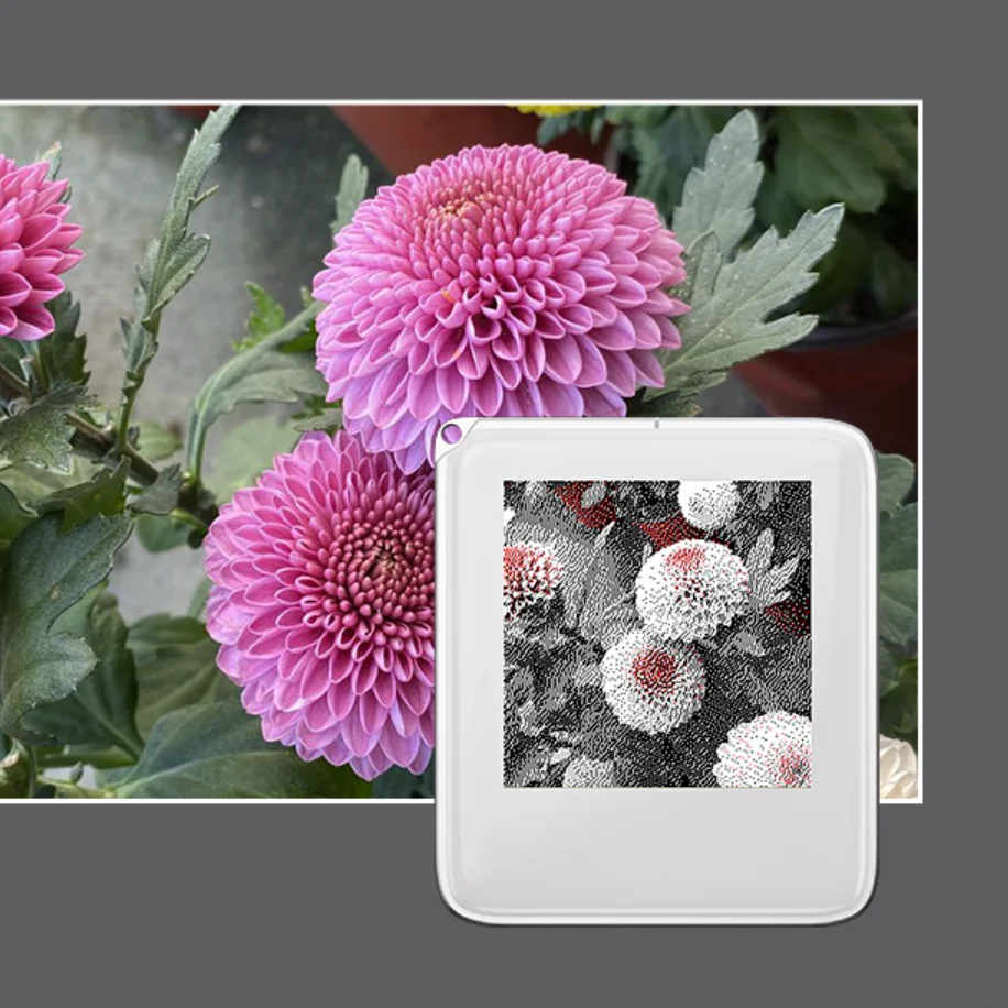 NFC 기능 열쇠 고리 메모리 1.54인치 3색 디스플레이 화면 이미지 무선 전송 키체인 잉크 화면