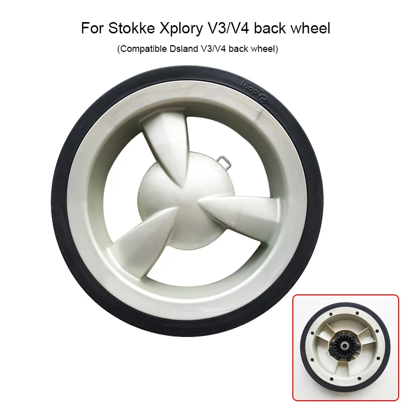 Baby Stroller Wheels Compatible With Dsland Stokke Xplory V3 V4 V5 Series Baby Cart Trolley Accessories Pram Front Back Wheels baby stroller accessories	