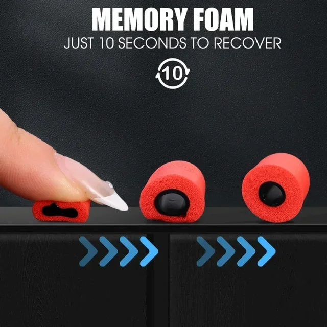 Enhance your audio experience with the 3Pairs Memory Foam Earphone Tips
