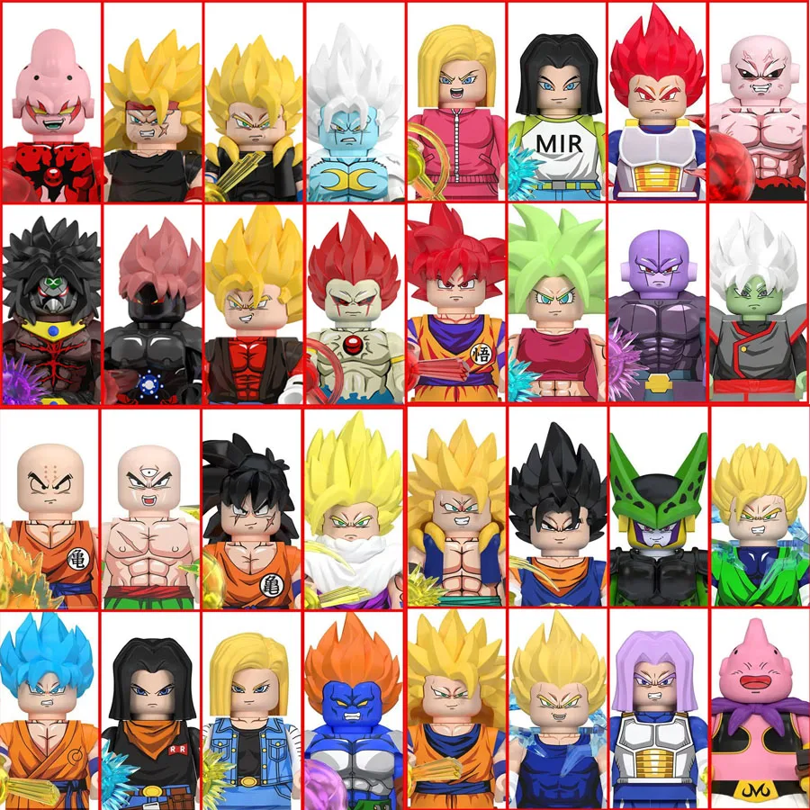 Goku Vegeta Torankusu Broli 빌딩 블록 미니 액션 피규어 액세서..