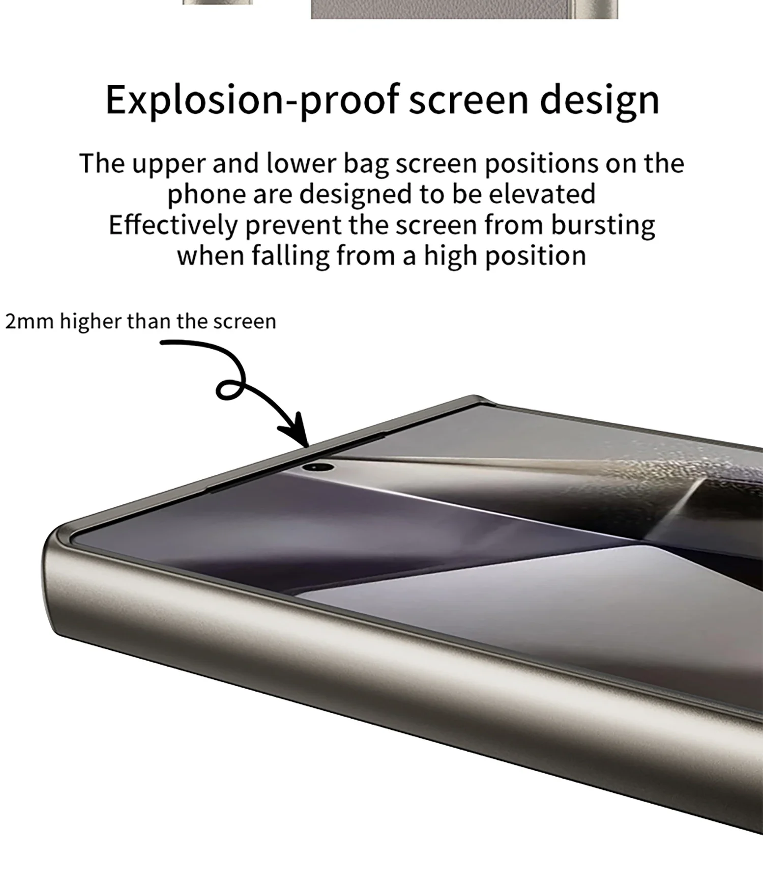 Luxury PU Leather Soft Edge Case For Samsung Galaxy S24 Ultra Metallic Paint Fra