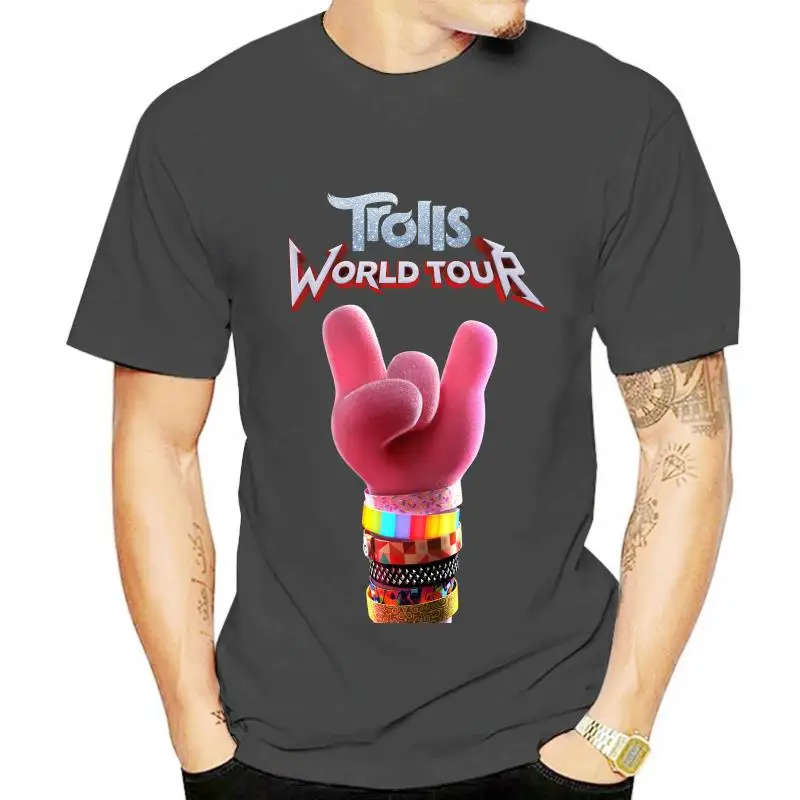 Trolls World Tour 2020 Movie Poppy Tops Tee Shirt Black Navy For Men Women Oversize Top T-Shirt