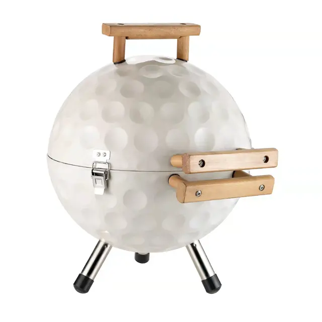 Promotion Grills Porcelán Zománcozott Rozsdamentes Acél Könnyen Összeszerelhető Bbq Barbecue Golflabda Tervezés Új Stílus 14 Hüvelyk