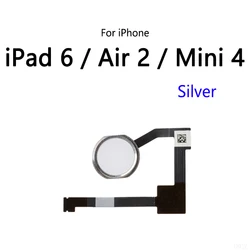 Home Button Fingerprint Scanner Touch ID Flex Cable (Silver)