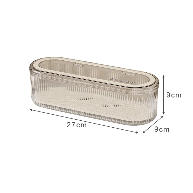 Creative Makeup Storage Box Dustproof and High-end Dressing Table Organizer Box for Home Cotton Make-up Brush 6