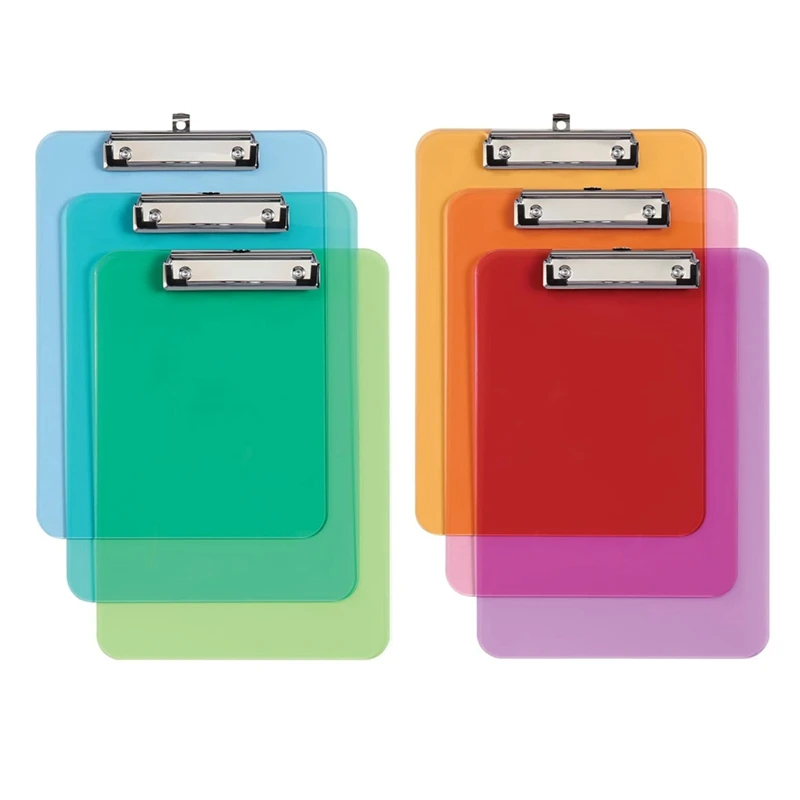 

Plastic Clipboards, Clipboard With Storage, Writing Surface With Hanging Loop, 12.5Inch X 9Inch, 6 Pack