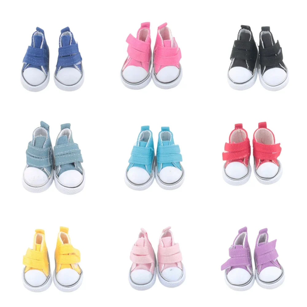 5cm 1/6 BJD Doll Shoes Handmade Shoes For Dolls Mini Canvas Sneakers Fashion Casual Shoes Diy Doll Accessories Toys Gift