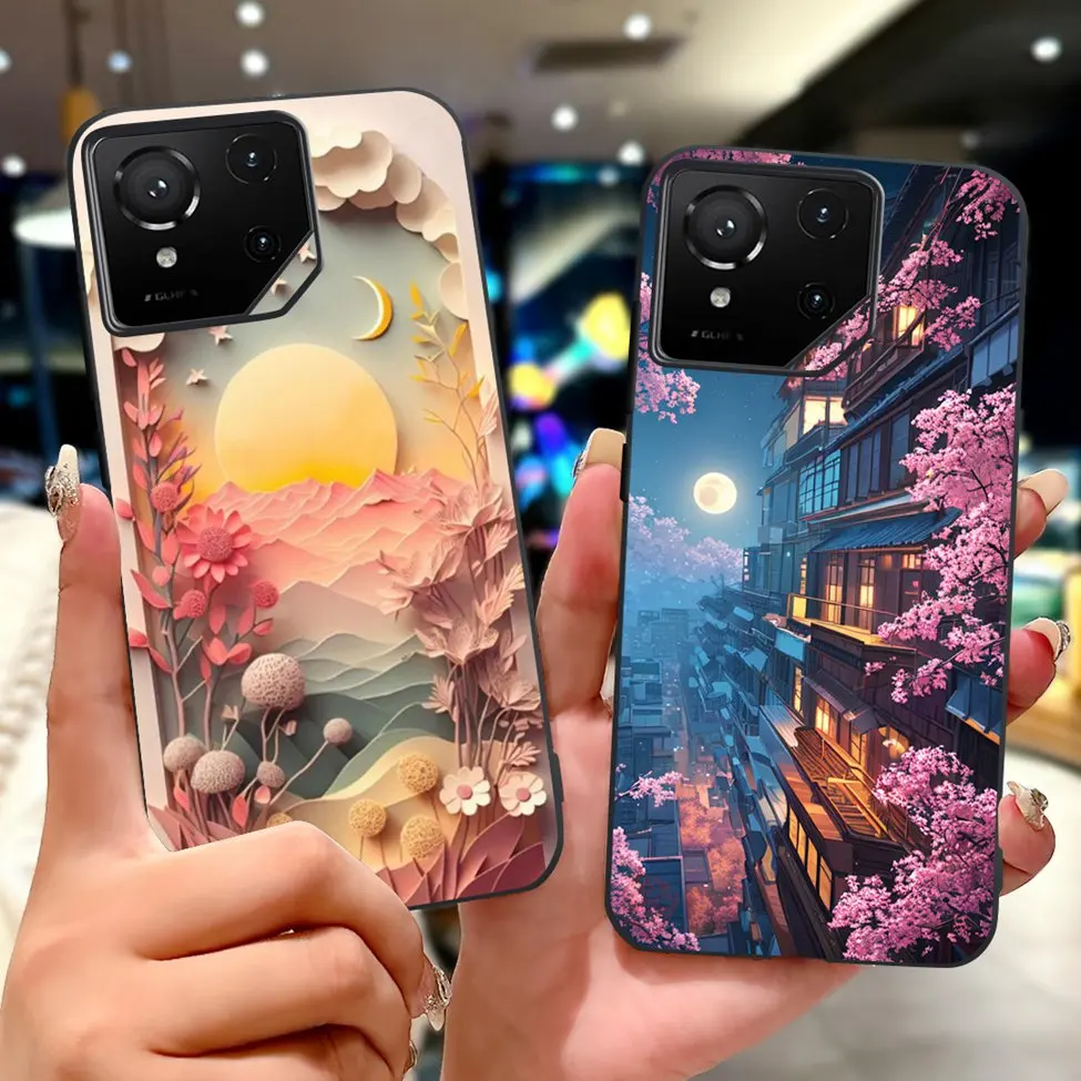 Luxury Cute Cat Silicone Shockproof Bumper Back Cover - Stylish Painted Design