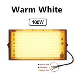 Full Spectrum LED Grow Light for Indoor and Outdoor Plants (100W No Plug WW)