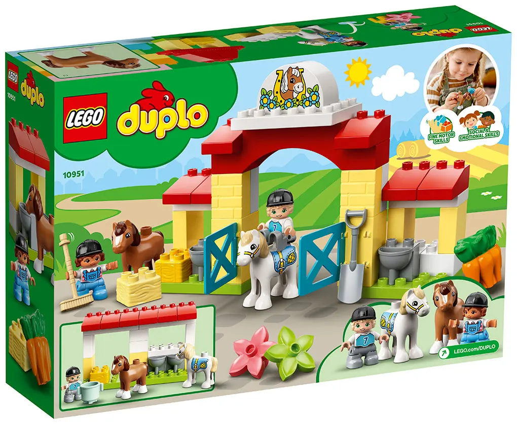 Ripley - LEGO 0 A 2 AÑOS, JUEGO DE JUGUETES DE ESTABLE DE CABALLOS Y PONI  PARA PREESCOLARES, 65 PIEZAS, MARCA LEGO