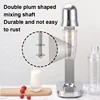 JIQI Milkshake Stirring Machine Electric Milk Foam Shaker Cold/Hot Drink Mixer Blender Stainless Steel Bubble Tea Smoothie Maker 5